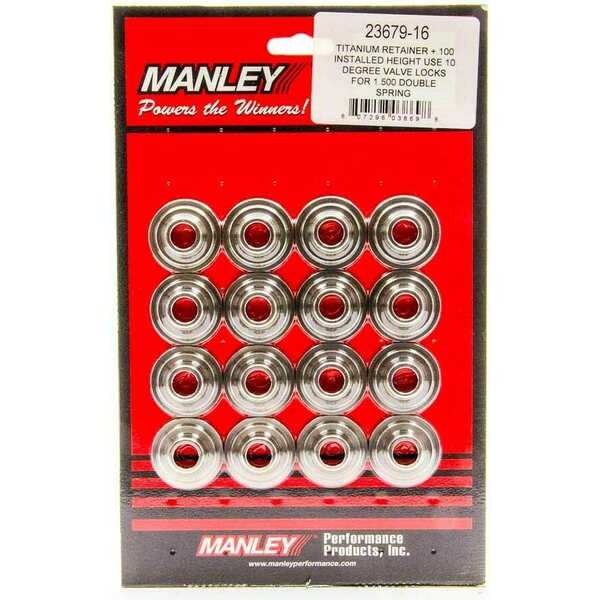 Manley - 23679-16 - 10 Degree Titanium Valve Spring Retainers +.100