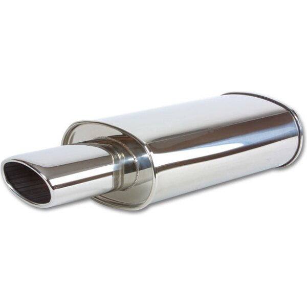 Vibrant Performance - 1045 - Streetpower Oval Muffler W/ 4.5in X 3in Oval Ang