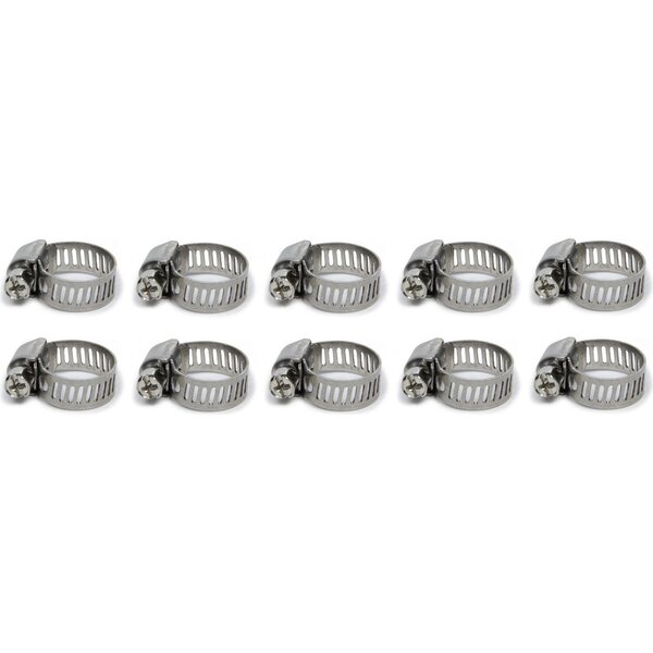 Vibrant Performance - 12150 - Stainless Worm Gear Clamps .25in To .63in 10 Pack