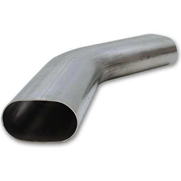 Vibrant Performance - 13189 - Stainless 3in Oval 45 Degree Bend 6in X 6in Leg