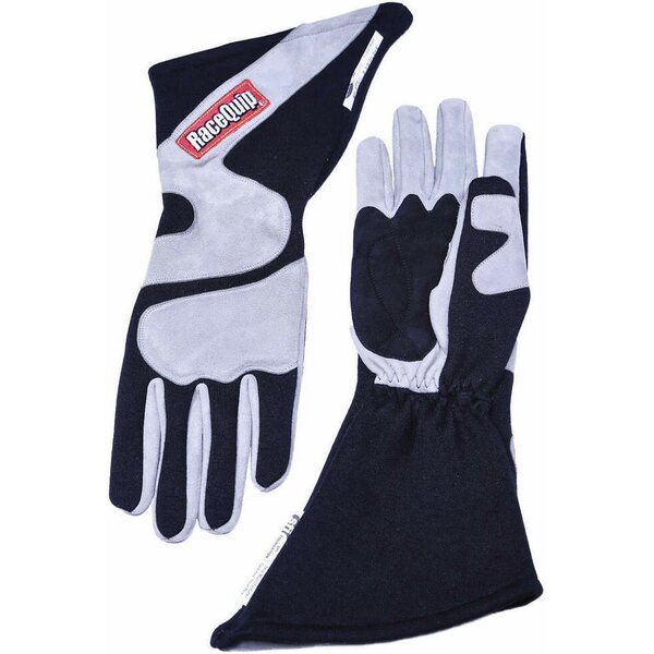 RaceQuip - 358602 - Gloves Outseam Black/ Gray Small SFI-5
