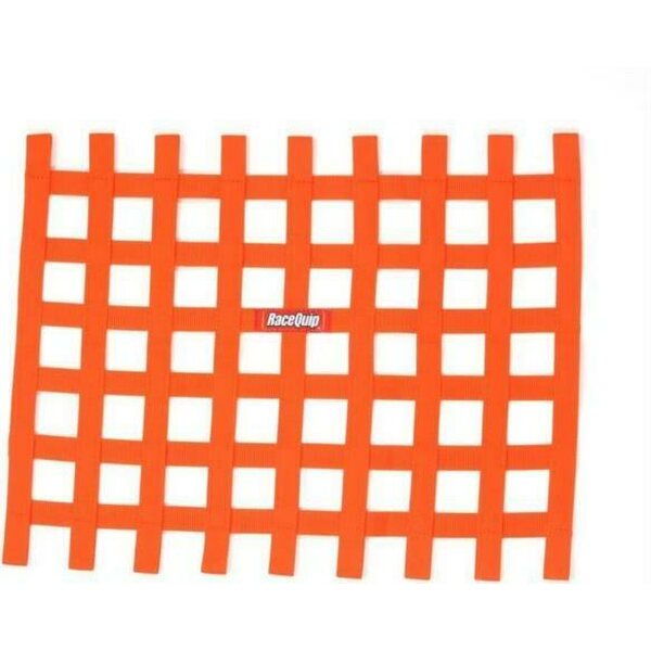 RaceQuip - 721045RQP - Ribbon Window Net Orange Non-SFI 18in x 24in