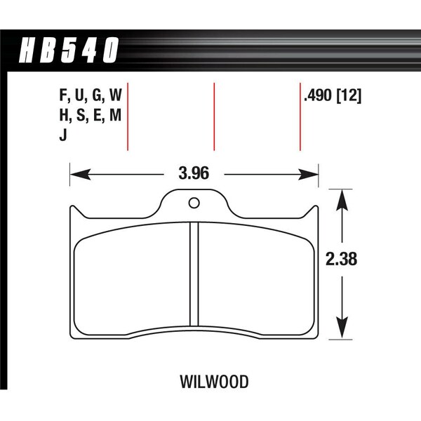 Hawk - HB540G.490 - Brake Pad Dynalite Front And Rear
 DTC-60
