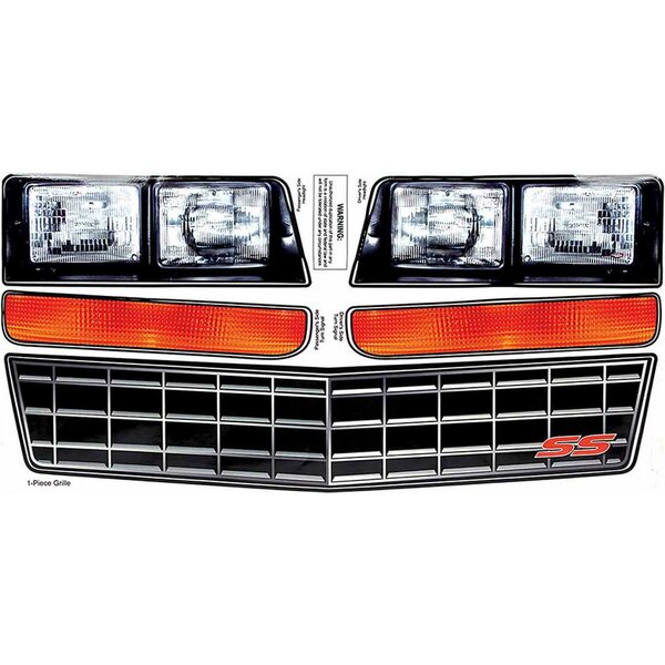 Allstar Performance - 23014 - M/C SS Nose Decal Kit Stock Grille 1983-88