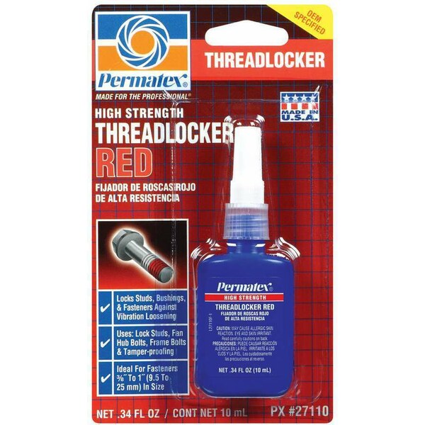 Permatex - 27110 - Threadlocker Red High Strengh 10ml.