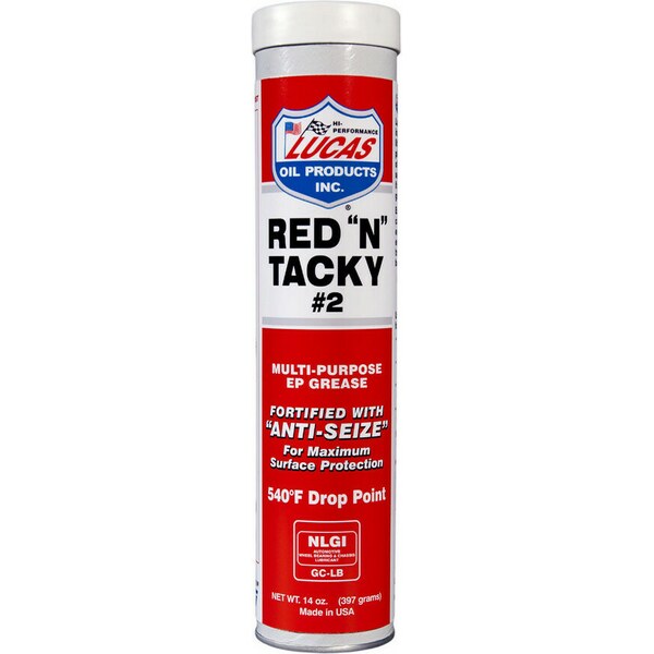 Lucas Oil - LUC10005 - Red-N-Tacky Gre 14 oz Tube