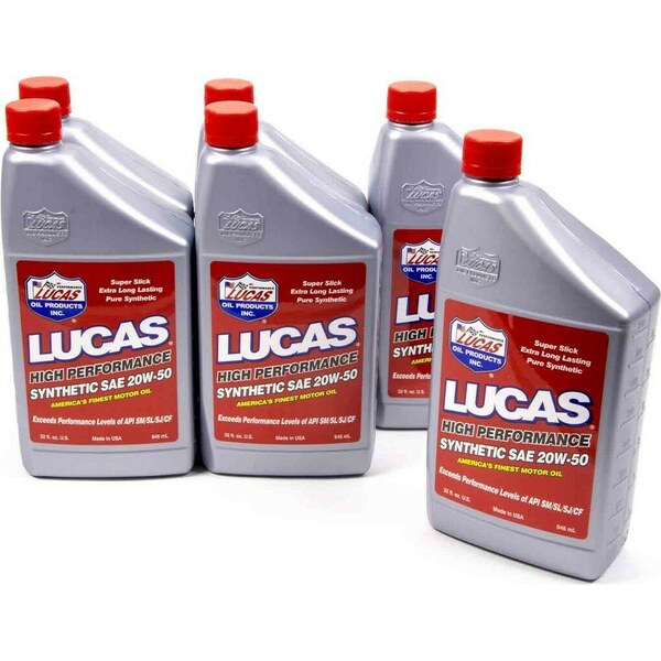 Lucas Oil - 10054 - Synthetic 20w50 Oil 6x1 Qt