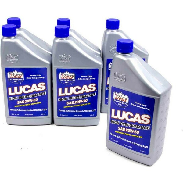 Lucas Oil - 10252 - 20w50 Plus Oil 6x1 Qt