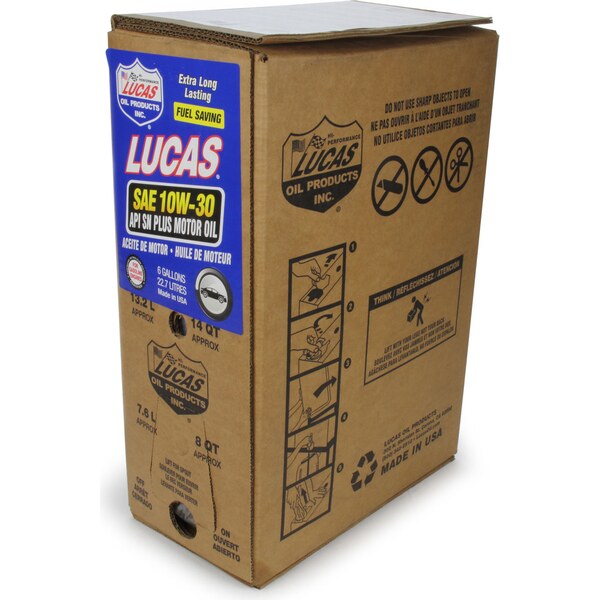 Lucas Oil - 18002 - SAE 10W30 Motor Oil 6 Gallon Bag In Box