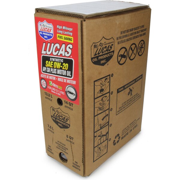 Lucas Oil - 18003 - Synthetic SAE 0W20 Oil 6 Gallon Bag In Box Dexos