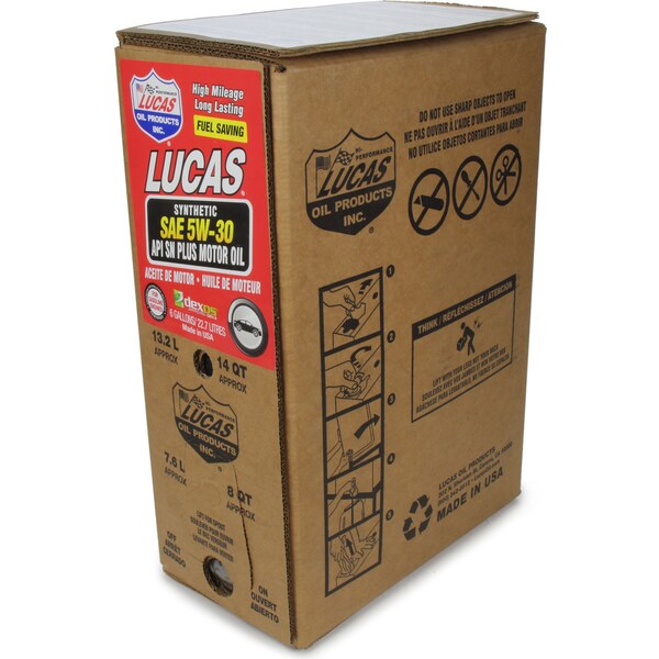 Lucas Oil - 18005 - Synthetic SAE 5W30 Oil 6 Gallon Bag In Box Dexos