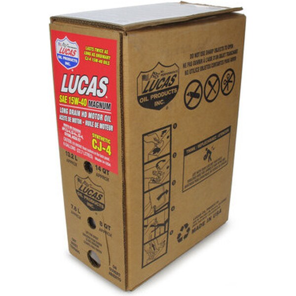 Lucas Oil - 18065 - Synthetic SAE 15W40 CK-4 Oil 6 Gallon Bag In Box