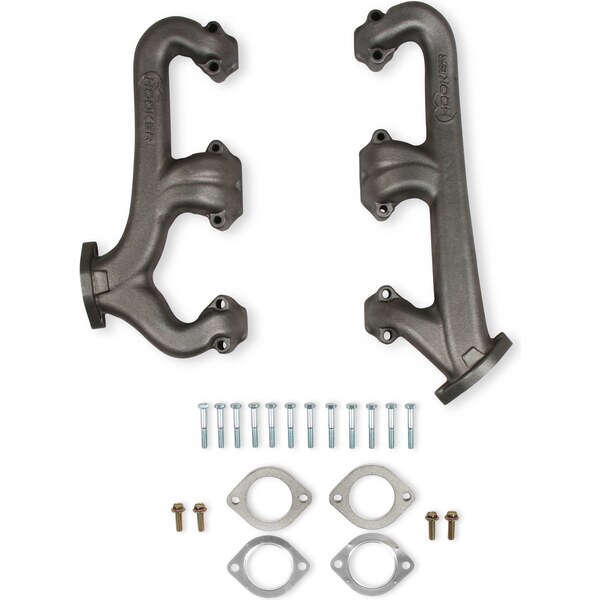 Hooker - 8525HKR - SBC Exhaust Manifold Set 2.5in Outlet Cast Iron