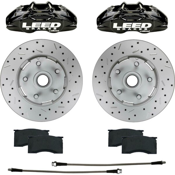 LEED Brakes - BCC0005RKX - 64-67 Mustang Brake Caliper/Pad/Rotor Kit