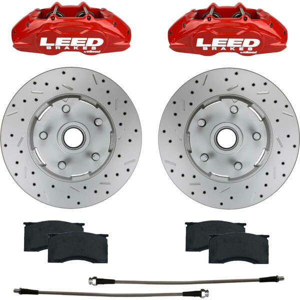 LEED Brakes - RCC0005RKX - 64-67 Mustang Brake Caliper/Pad/Rotor Kit