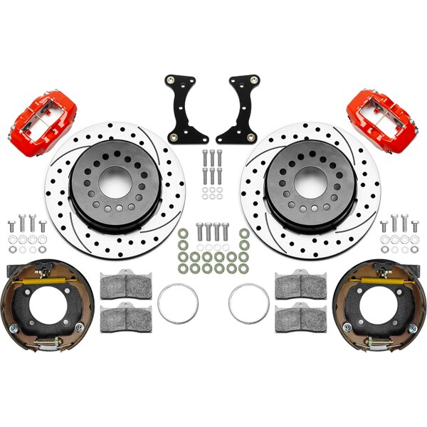 Wilwood - 140-17121-DR - Brake Kit Rear Red FDL Drilled 12in GM G Body