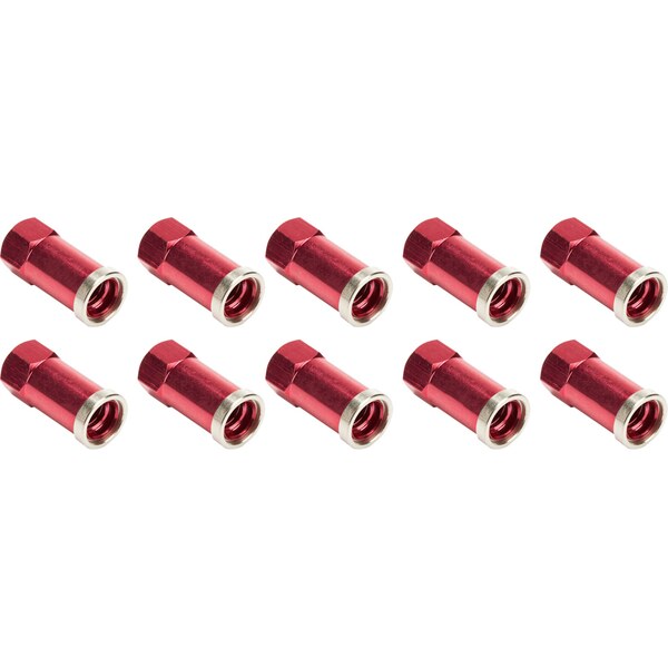 Allstar Performance - 72061 - QC Cover Nuts Long Red 10pk