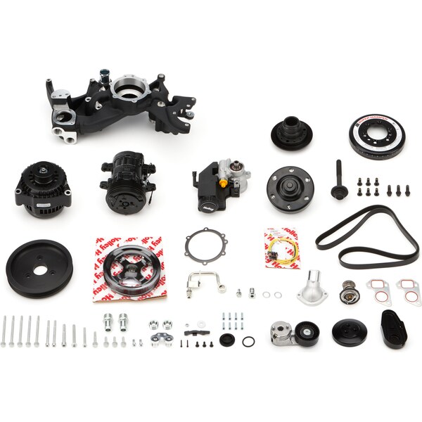Holley - 20-190BK - Mid Mount Accessory System  LS7 Engine Black