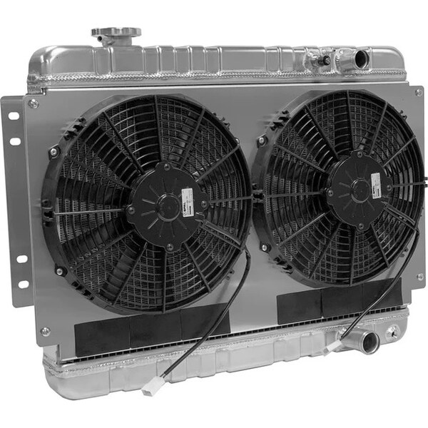 Dewitts Radiator - 32-6139003M - Radiator w/Fans Chevelle 68-72 LS Man Trans Raw