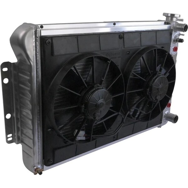 Dewitts Radiator - 32-6139022A - Radiator w/Fans Camaro 67-69 LS Auto Trans Raw