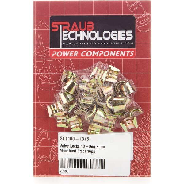 Straub Technologies - 100-1315 - Valve Locks 10-Deg 8mm Machined Steel 16pk