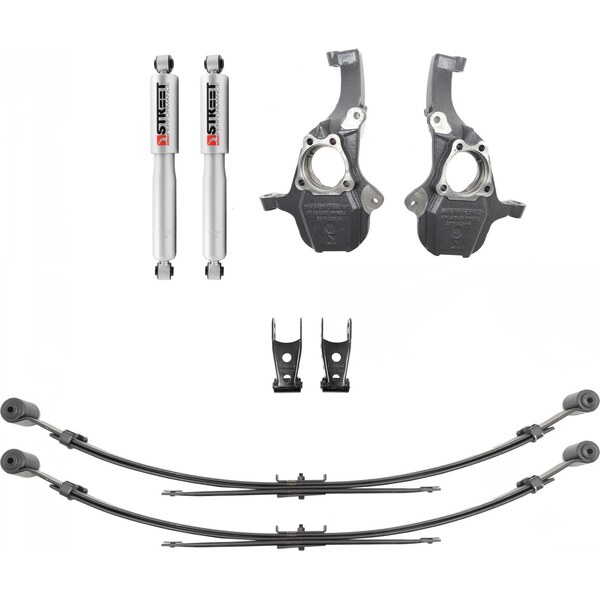 Bell Tech - 350345 - Lowering Kit 2in Front/ 4in Rear 19- GM P/U 1500