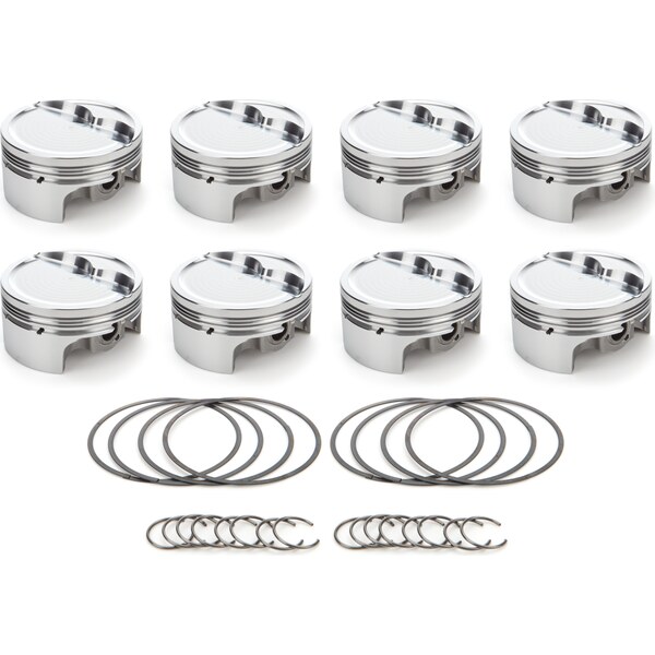 RaceTec Pistons - 1000385 - SBF Dished Piston Set 4.125 Bore -19.7cc