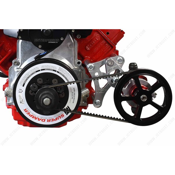 ICT Billet - 551969-LSD1 - LS Engine Low Mount Driver Side Bracket Mechanical Fuel Pump