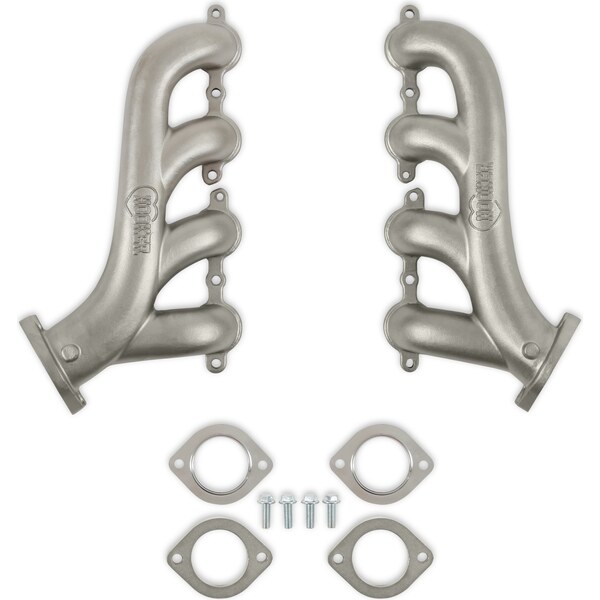 Hooker - 8503HKR - Exhaust Manifold Set GM LS Swap Cast SS