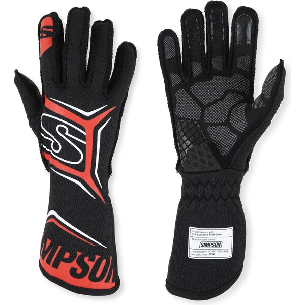 Simpson Safety - MGZR - Glove Magnata XX-Large Black / Red SFI 3.5/5