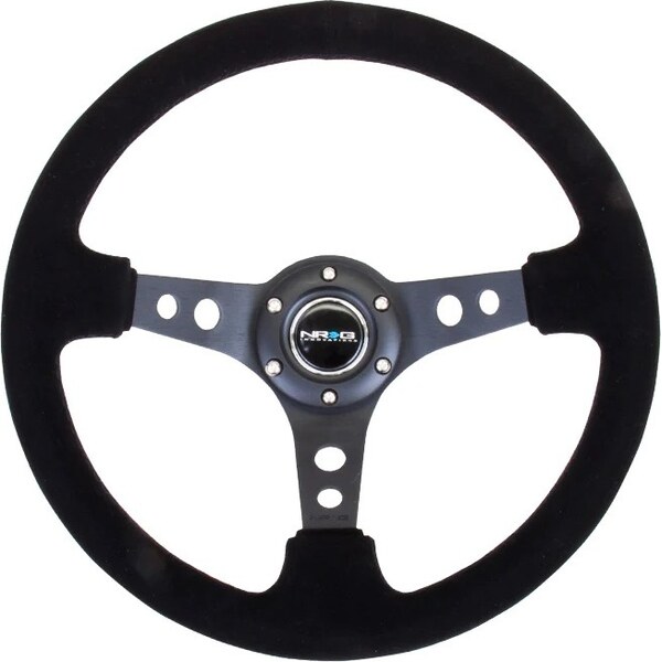 NRG Innovation - RST-006-S - Steering Wheel 350mm 3in Dish Black Suede