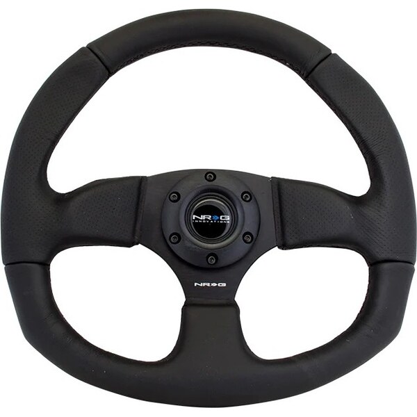 NRG Innovation - RST-009R - Steering Wheel 350mm 3in Dish Black Leather