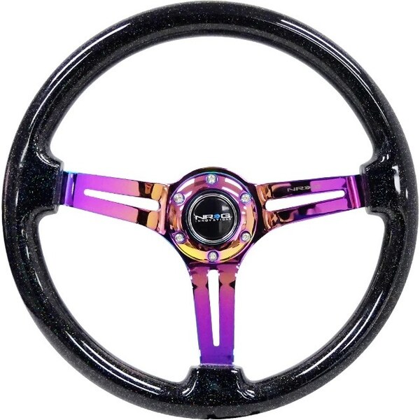 NRG Innovation - RST-018BSB-MC - Steering Wheel 350mm 3in Dish Galaxy -Neochrome