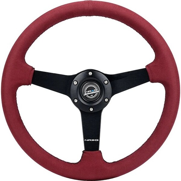 NRG Innovation - RST-037MB-BUA - Steering Wheel 350mm 1.5 in Dish Burgundy Alcanta