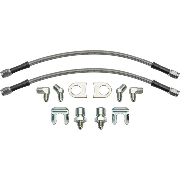 Wilwood - 220-17288 - Flexline Kit 12in 3/8-24 to 90 Deg.