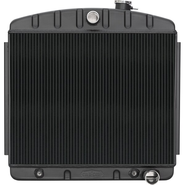 Cold Case Radiators - CHT563AB - 55-56 Chevy Radiator 6 Cylinder Black