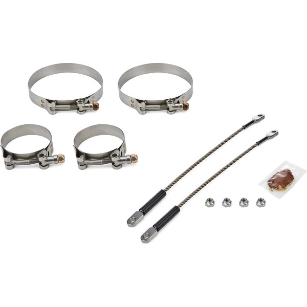 Drag Race Solutions - 0010-2500-4500 - 10in Premium Tether Set 2.500 Pri/4.500 Clamp