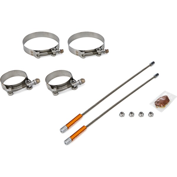 Drag Race Solutions - 2010-2250-4000 - 10in Lite Tether Set 2.250 Pri/4.000 Clamp