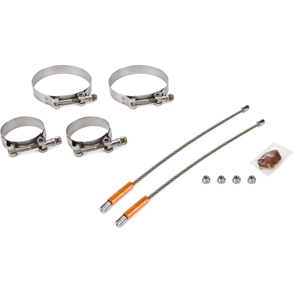 Drag Race Solutions - 2010-2375-4000 - 10in Lite Tether Set 2.375 Pri/4.000 Clamp