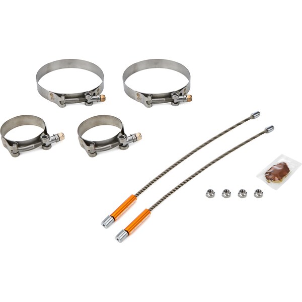 Drag Race Solutions - 2010-2375-4500 - 10in Lite Tether Set 2.375 Pri/4.500 Clamp