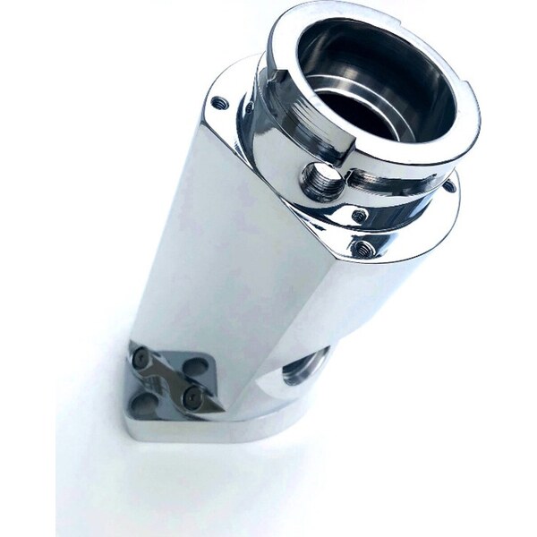 Drag Race Solutions - 3300-001P - Billet Water Filler Neck - Angled Polished