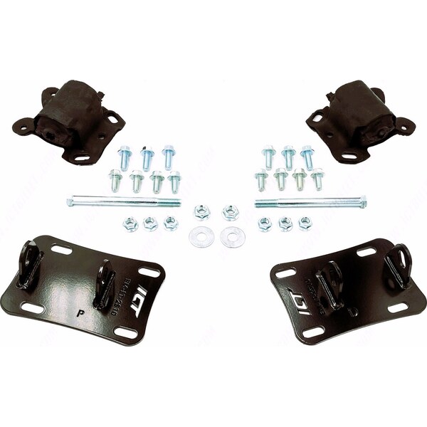 ICT Billet - EM-LT-2S10 - GM S10 LS Swap Engine Mount Kit 82-05 L83 LT1