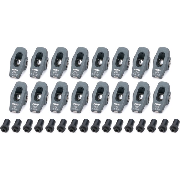 PRW - 6528901 - SBF Roller Rocker Arms - 1.6 Ratio 3/8 Stud