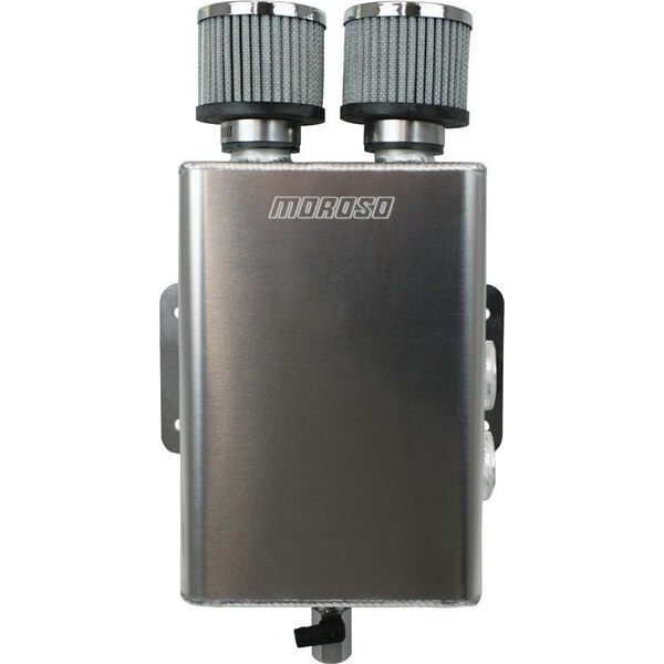 Moroso - 85392 - Air/Oil Separator Tank 2-Breathers / 2 16an Fem