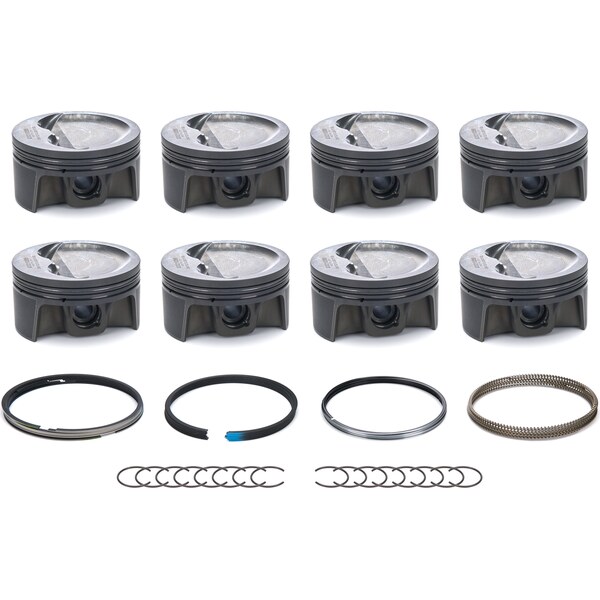 Mahle Pistons - 930210355 - SBC Dish PowerPak Piston Set 4.155 Bore -20cc