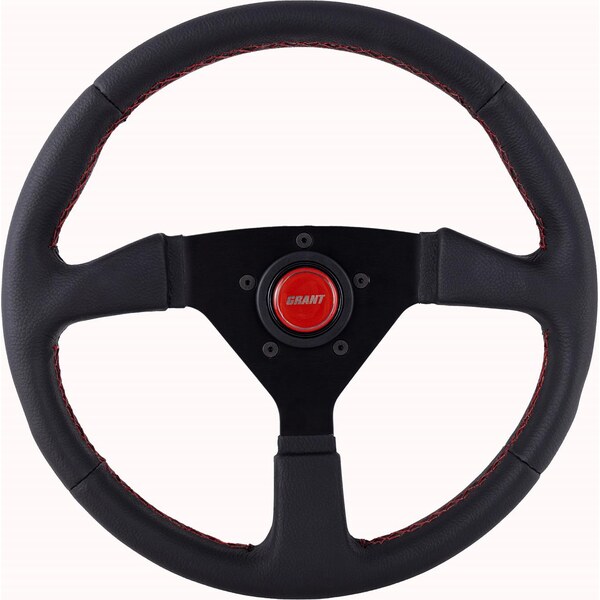 Grant - 625 - Steering Wheel 13.75in Wrapped w/Red