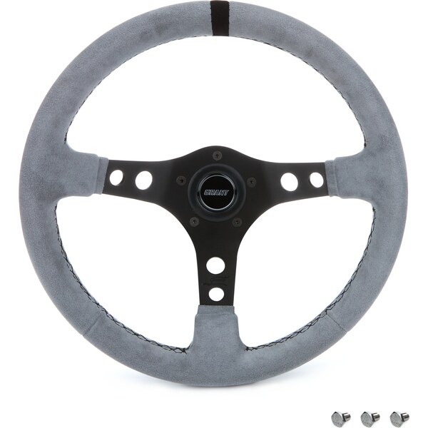 Grant - 8514 - Ultrasuede Steering Wheel Race Gray