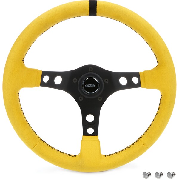 Grant - 8517 - Ultrasuede Steering Wheel Race Yellow