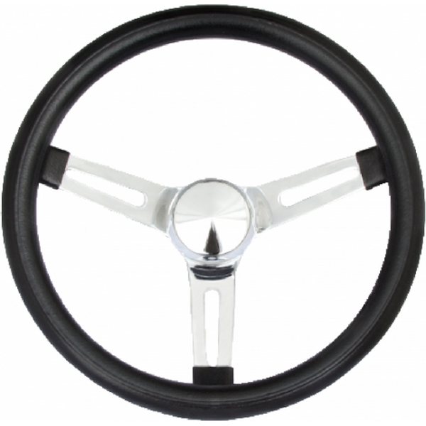 Grant - 8546 - Classic Series Steering Wheel Chrome Slotted 13.5 in