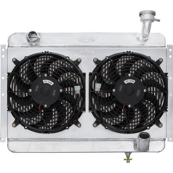 Cold Case Radiators - CHV710K - 56-60 Corvette Radiator w/ Dual 12in Fan Kit 26.25in